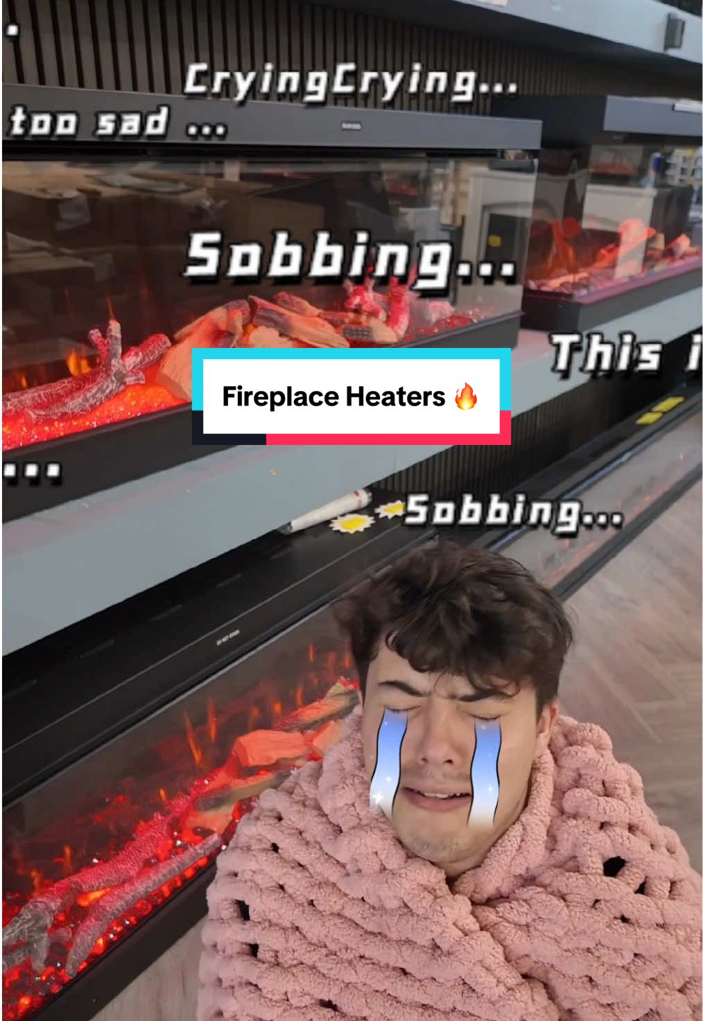 Winter is here ❄️ Stay warm with our high quality fireplaces that won’t burn your bank, excuse the pun 🔥 Down below now ! ⬇️ #tiktokmademebuyit #walldecor #fireplace #heater 