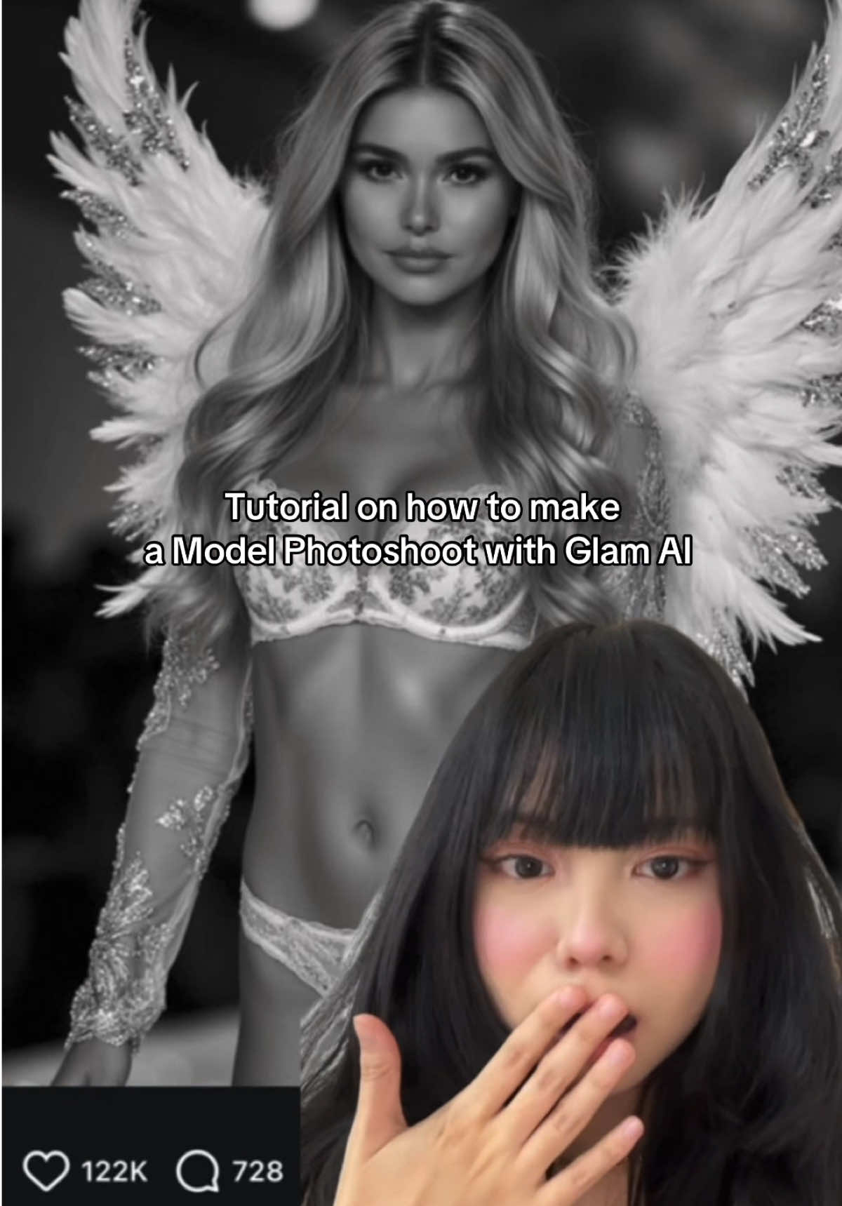 Wanna look like you just had a professional model photoshoot? You only need one selfie — and Glam AI does the rest!✨ #glamai #model #fashionshow #angel #trend 