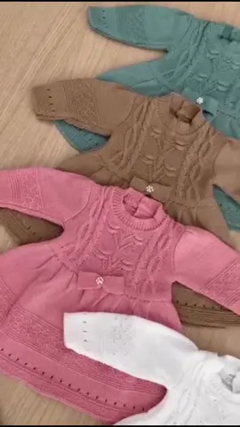 Vestido Laço Calça Récem Nascido Conjunto Tricô infantil Bebê Menina Tricot RN Disponível no nosso site