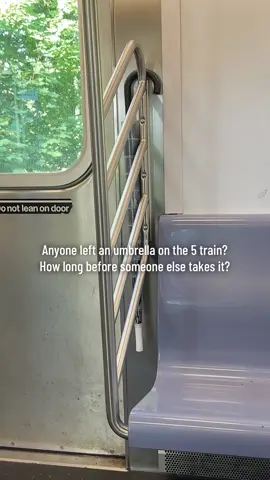 Is this umbrella yours? Saw it on the 5 train  #lostandfound #nycsubway #subwaystories #5train 