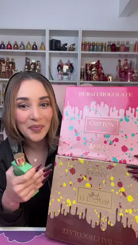 NEW Dubai Chocolate Perfume Cotton Candy, Pistachio Kunafa, and Biscotti truffle 🤤 by Anfar @Anfar perfumes #fragrancefairyshama #gourmand #perfumetok #perfumereview 
