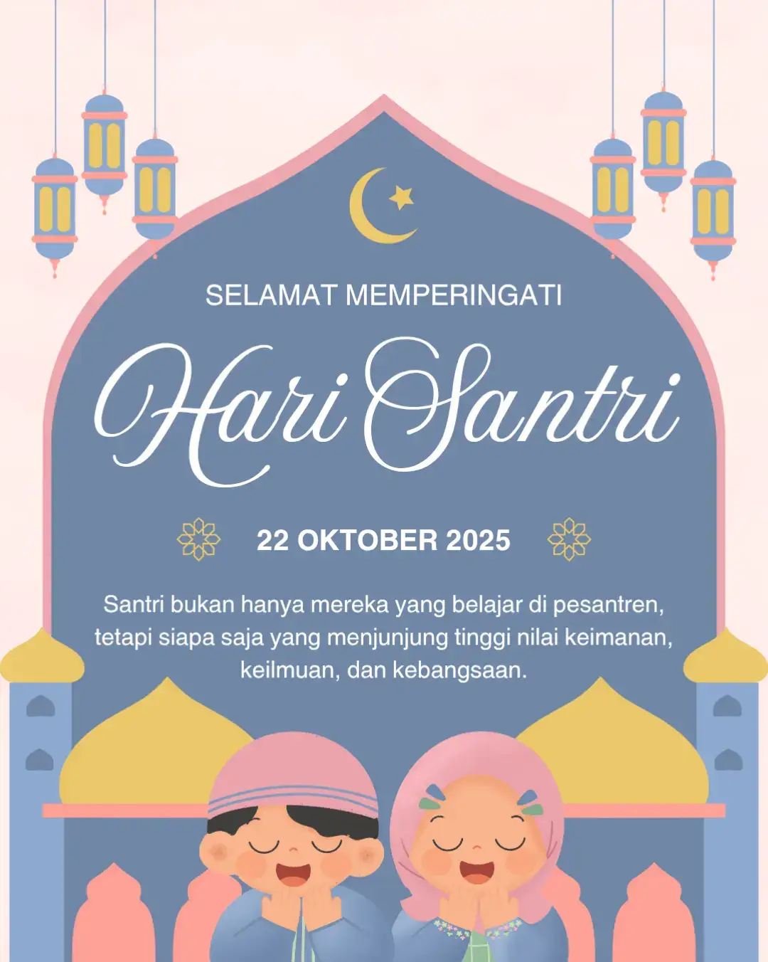 Ide poster siap cetak untuk pawai Hari Santri Nasional 2025 ✨ #harisantri #posterharisantri #santriindonesia #harisantrinasional #22oktober2025 
