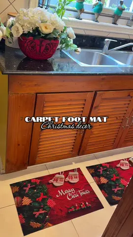 Paskong pasko na mi pati yung floor mat namin Christmas ang design Baka gusto mo din #floormat #doormat #mat #christmasdecor #homedecor 