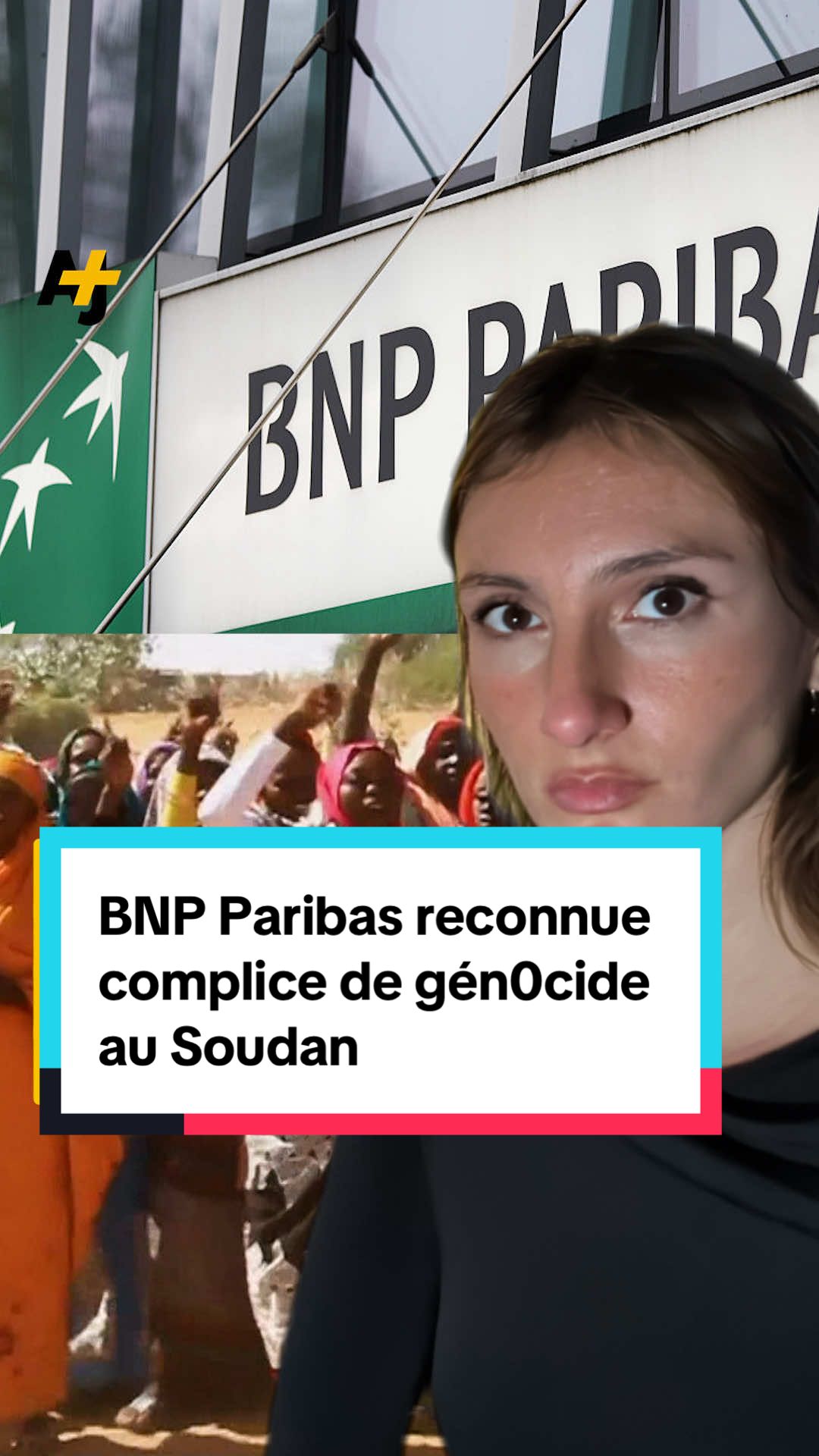 La banque BNP Paribas a été jugée complice de gén0cide pendant la présidence d’Omar el-Bechir, au Soudan : #ajplusfrancais #soudan #bnpparibas #justice #soudan🇸🇩 