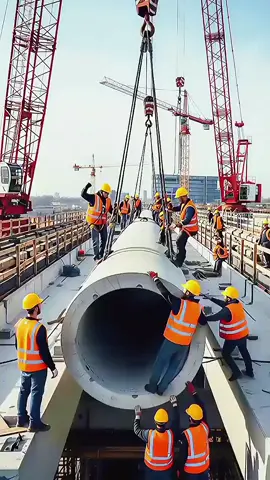 🏗️No One Expected the Crane to Do THIS While Lifting the Pipe! #construction #crane #fail #engineer 