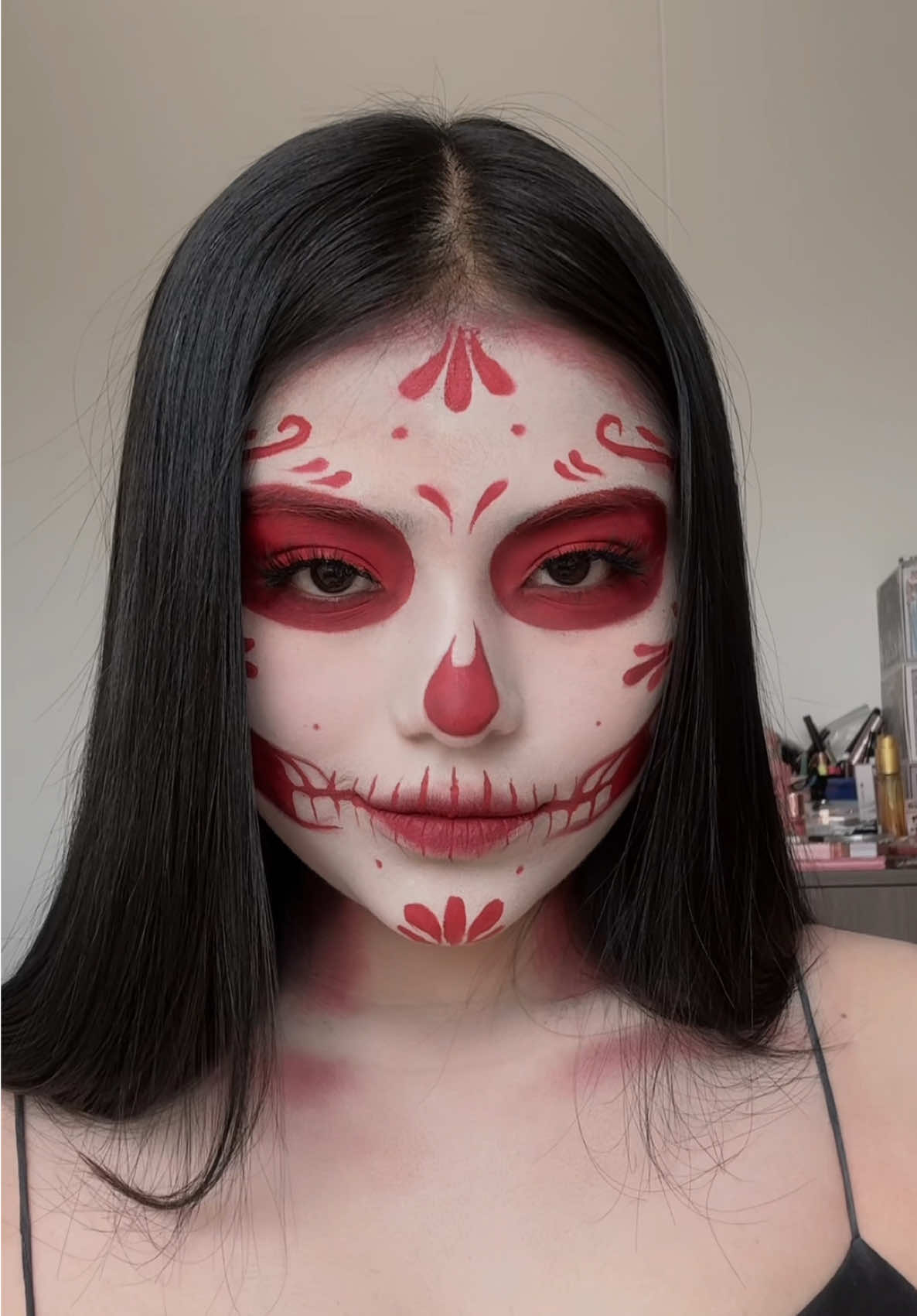 Catrina 💀🕯️ #catrinamakeup #catrina #diadelosmuertos #HalloweenMakeUp #skullmakeup 