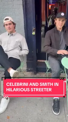 Macklin Celebrini and Will Smith had a hilarious appearance on the streets of New York. 😂 (🎥: IG/judijupiter) 