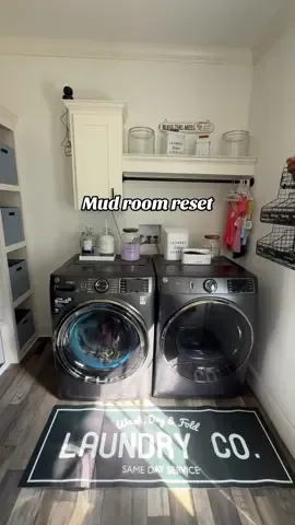 I’ve been procrastinating cleaning and organizing the mud room since we moved in but finally decided to stop being lazy and get it done and boy am I glad I did. It got so bad I stopped using the back door all together and started coming in the front door just so I didn’t have to look at the mess. Having this space clean and organized was such a stress reliever. I can actually see the washer and dryer to do laundry it’s a miracle.  I ordered a table to put on top to hold everything and fold clothes right out the dryer so there’s a few more upgrades to do but for now this is just what I needed to get my head right and have our home start feeling like a home.  What’s your least favorite chore and how do you motivate yourself to get it done? I buy stuff so I have a reason to clean so I can set up the stuff I bought 😂 a little retail motivation if you will lol  #mommaci #cleanwithme #organization #mudroom 