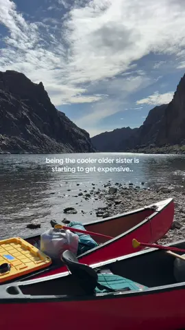 anyone got tips on how to be the oldest sister and not spend all your money on traveling?? brb currently on a canoe trip down the Colorado river 🛶👀 #oldestsibling #oldestdaughter #independentwoman #Outdoors #relatable 