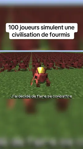 100 joueurs simulent une civilisation de fourmis  #fuze #Minecraft #pourtoi #fuzeiii 