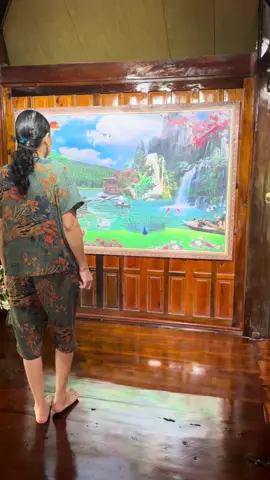 Tranh lụa phong thuỷ#reviewthật #linhlanhloi #tranhlua3d #tranhphongthuy #tranhsonthuy 