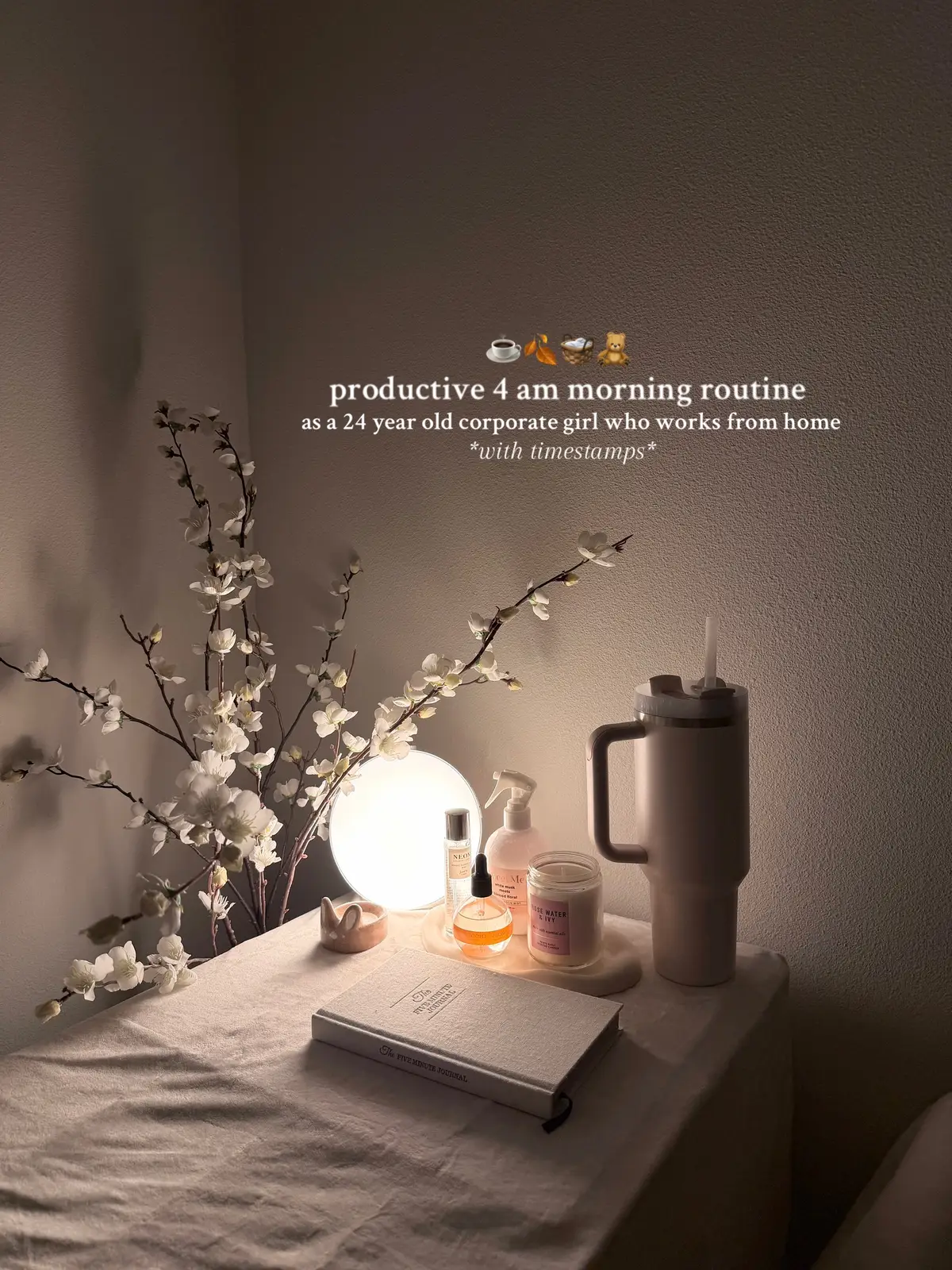 fall is here & i am here for it ☕🍂🧺🧸 #productive #morningroutine #winterarc #discipline #fallmorningroutine 