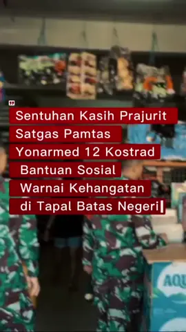 Sentuhan Kasih Prajurit Satgas Pamtas Yonarmed 12 Kostrad, Bantuan Sosial Warnai Kehangatan di Tapal Batas Negeri Belu, – Satgas Pamtas RI–RDTL Sektor Timur Yonarmed 12 Kostrad melaksanakan kegiatan bakti sosial bagi masyarakat kurang mampu di Bukit Tepel, Desa Fatukety, Kecamatan Kakuluk Mesak, Kabupaten Belu, Nusa Tenggara Timur. Dalam kegiatan ini, prajurit Satgas menyalurkan bantuan berupa paket sembako dan kasur kepada warga yang membutuhkan. Selasa (21/10/2025). Meski akses jalan menuju lokasi tidak dapat dilalui kendaraan, prajurit Satgas tetap semangat menempuh perjalanan dengan berjalan kaki sambil memikul bantuan agar dapat menjangkau warga yang tinggal di wilayah pelosok tersebut. Tindakan ini menjadi bukti nyata komitmen Satgas dalam membantu masyarakat di daerah perbatasan tanpa mengenal jarak dan rintangan. Danyonarmed 12 Kostrad Letkol Arm. Dr. Erlan Wijatmoko, S.H., M.Han. menyampaikan bahwa kegiatan bakti sosial ini merupakan bentuk kepedulian dan tanggung jawab moral TNI terhadap masyarakat. “Kami hadir tidak hanya untuk menjaga keamanan perbatasan, tetapi juga untuk meringankan beban masyarakat melalui aksi nyata seperti ini. Semoga bantuan yang diberikan dapat membawa manfaat dan kebahagiaan bagi warga,” ujarnya. Melalui kegiatan ini, Satgas Pamtas Yonarmed 12 Kostrad berharap dapat terus mempererat hubungan antara TNI dan masyarakat. Aksi kemanusiaan tersebut juga menjadi wujud nyata semangat gotong royong dan kepedulian sosial yang senantiasa dijunjung tinggi oleh prajurit di garda terdepan perbatasan RI–RDTL. #tniindonesia🇮🇩  #fypシ゚  #fy #fyppppppppppppppppppppppp  #ngawi24jam 