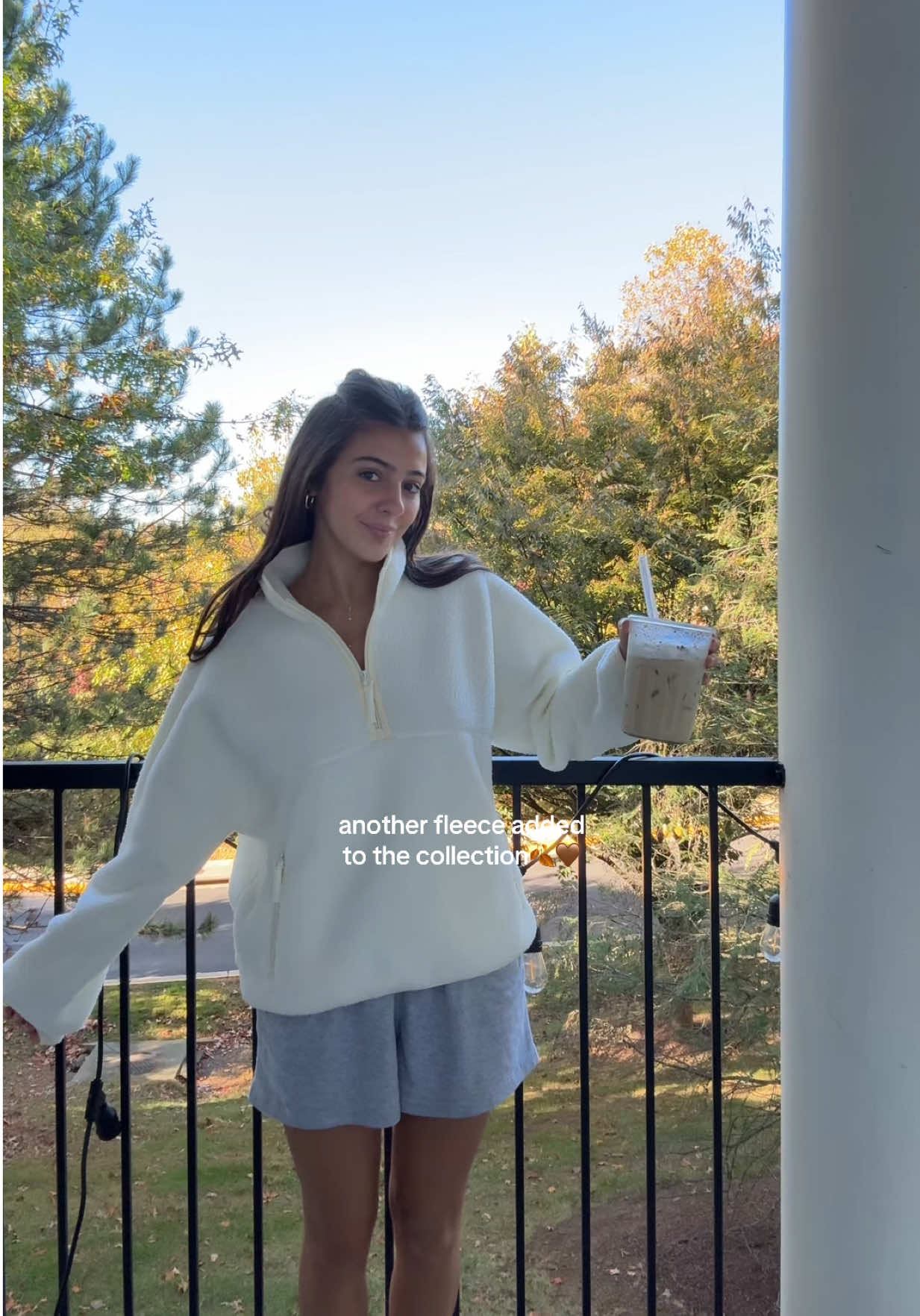 She’s perfect🤍 #fleece #fallfashion #halfzip 