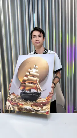 Thuận buồm xuôi gió tráng gương 5d #tranhtrangtri #tranhphongthuy #manhtinshop #tranhdecol 