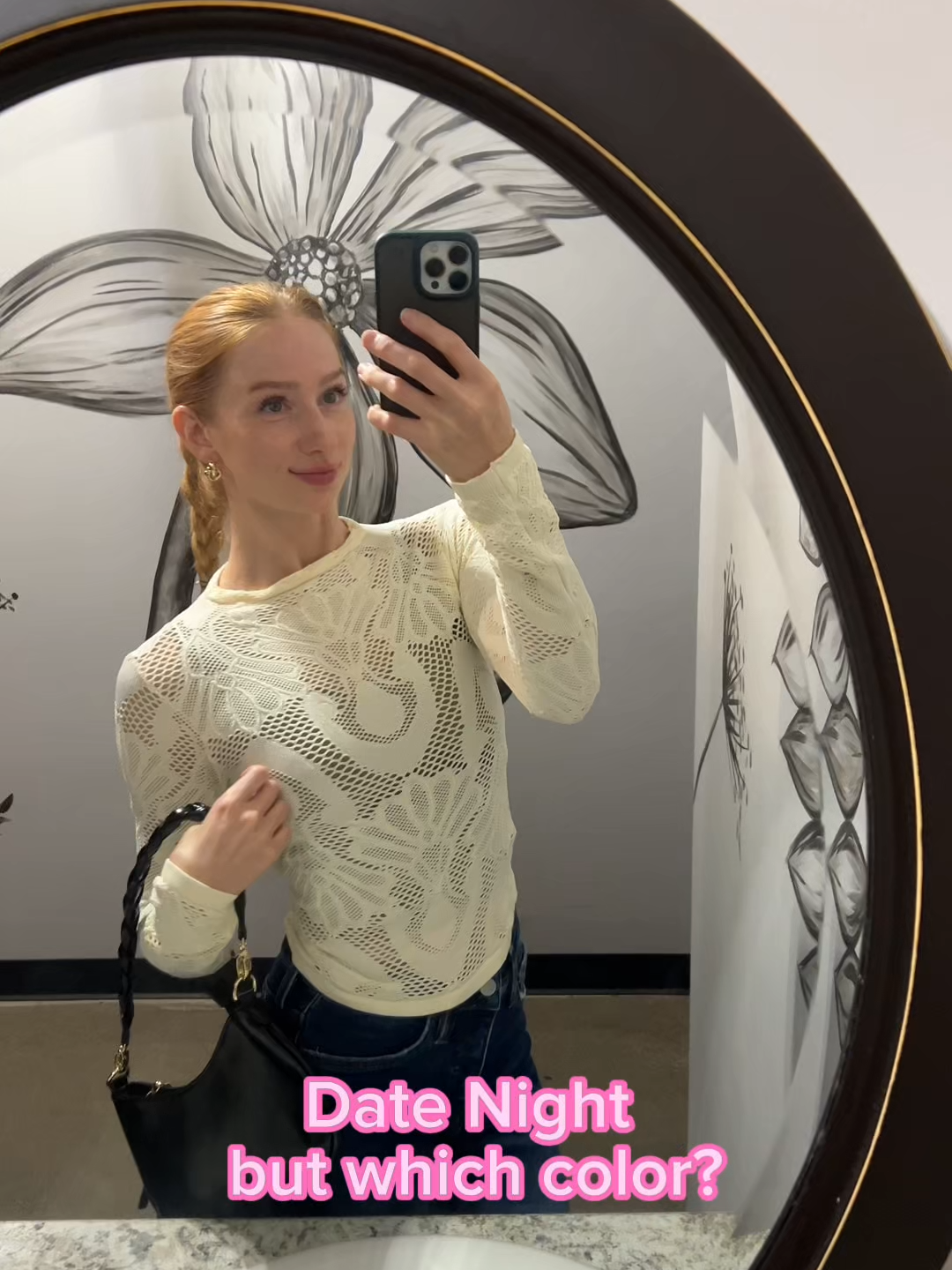 Date night fit is fitting 💋 But the real question is… cream, mauve, red or black? #fallvibes🍂 #fallfashiontrends #datenightlook #ALBstyle #over40style #fallfreshness #layering #IYKYK #styledebate #ootd #fallfashiontrends