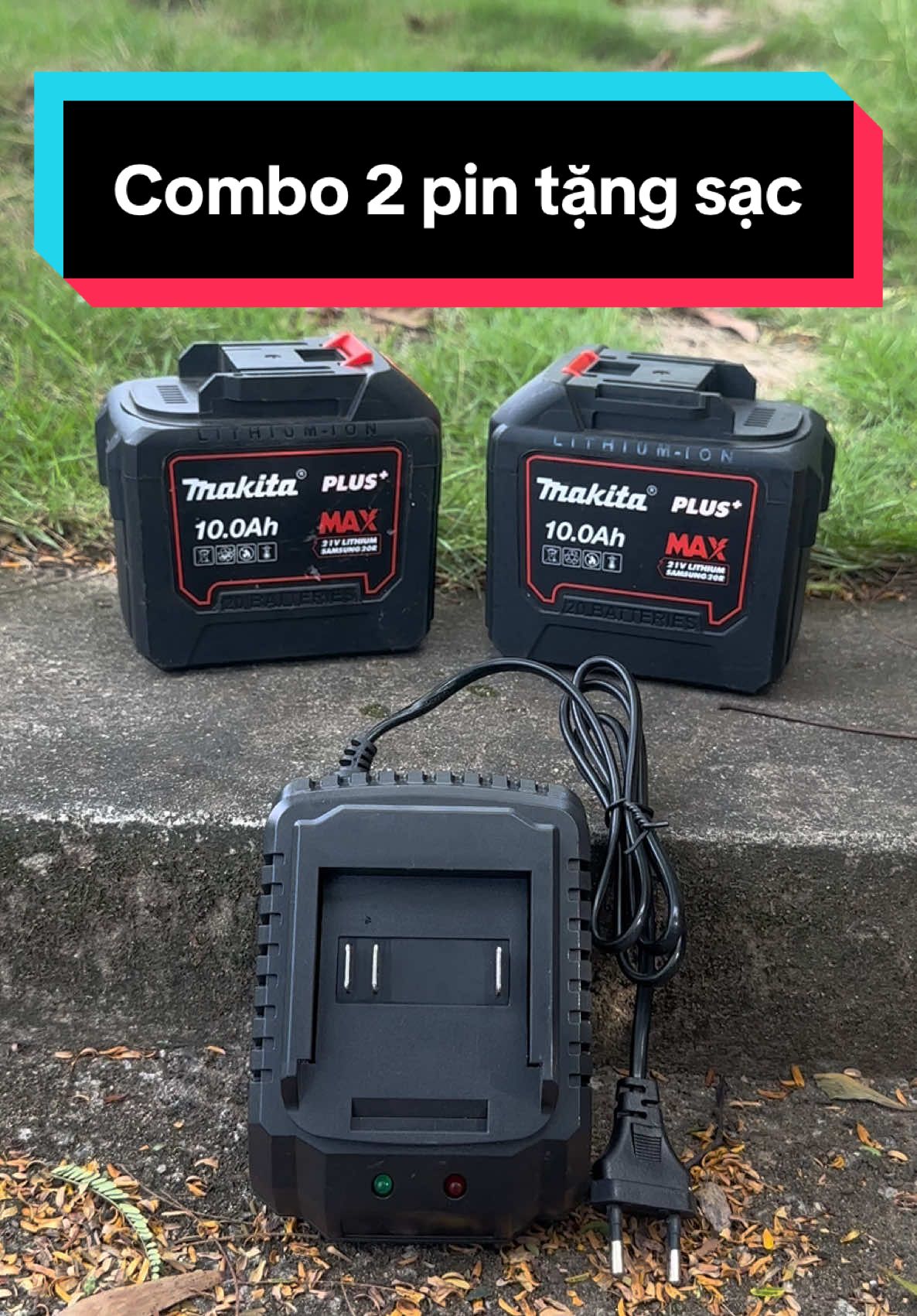 Combo 2 pin tặng 1 sạc pin 20 cell chân pin phổ thông 4cm #pin20cell #pindong20cell #combo2pintangsac #xuhuong #viral 