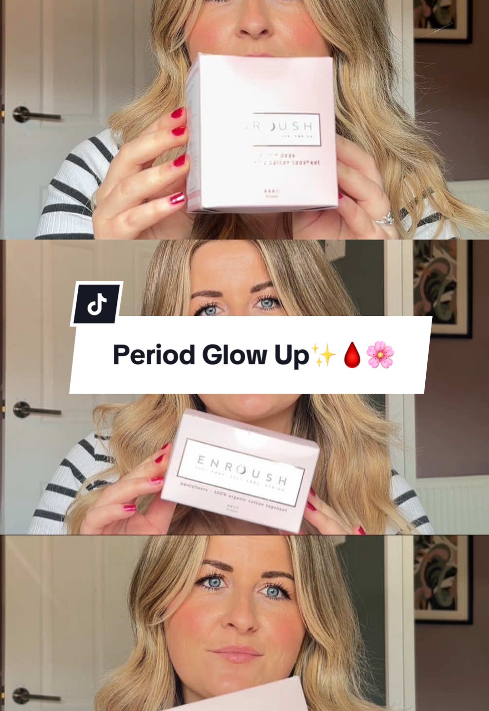 My period glow up started when I ditched plastic and switched to @enroush.uk 100% organic cotton period products 🌿🤍 #PeriodGlowUp #Organicperiodcare #UK #tiktokshopfinds #cleangirl 