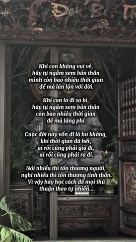 Nói nhiều thì tổn thương người,  nghĩ nhiều thì tổn thương mình. Vì vậy hãy học cách để mọi thứ thuận theo tự nhiên...  #phatphapnhiemmau #phatphap #phatgiao #tutap #niemphat #xh