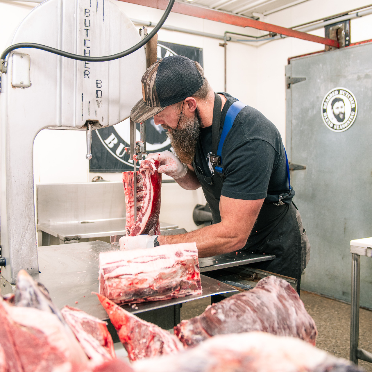 Cutting Deer Tomahawk Chops! 🦌🔪 #deer #venison #butcher #butchering