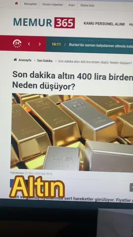 Altın sert düştü. Nedeni ve yeni tahmin memur365.com’da