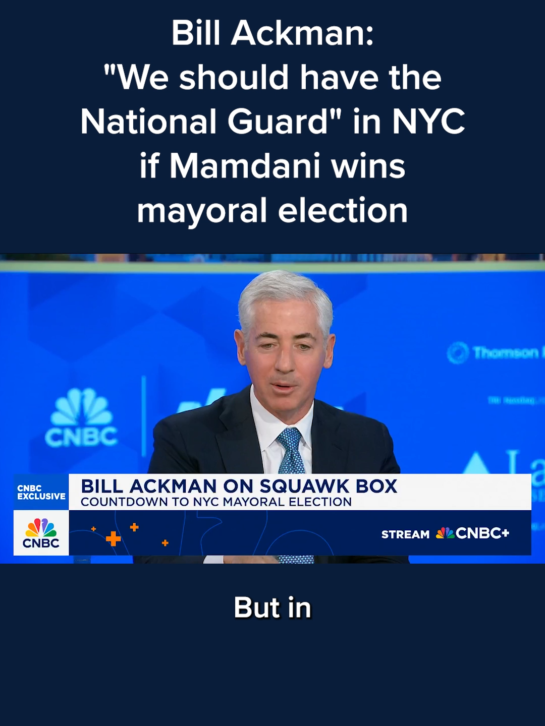 Pershing Square CEO Bill Ackman told #CNBC on Tuesday that New York City should be the next city President #Trump sends the national guard to if Zohran Mamdani wins the mayoral election. Ackman said #Mamdani is “accurate in identifying the problems with the city,” pointing specifically to his focus on affordability and public safety, but said the Democratic nominee has the “wrong” policies for solving these challenges. Read more at the #linkinbio or tap on your screen.