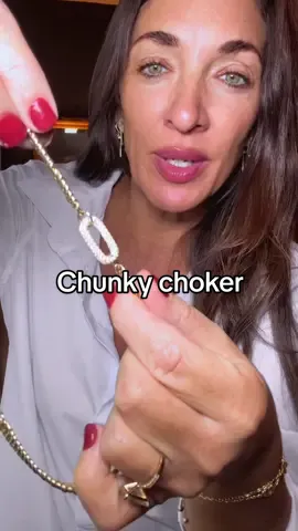 The perfect affordable chunky choker necklace to stack or wear alone! #tiktokshopblackfriday #chunkynecklace #necklacestack #tiktokshopholidayhaul #affordablejewelry