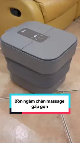 Chiếc bồn ngâm chân massage gấp gọn giúp các bác thư giãn, dễ ngủ sau ngày dài làm việc ne 🥰 #bonngamchan #bonngamchanmassage #bonngamchangapgon #bonngamchanmassagegapgon #massagechan 