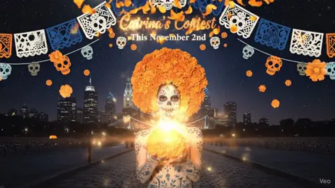 🌸💀✨ Step into the magic of Día de Muertos! ✨💀🌸 📅 This November 2nd on South 9th Street, join us for the most colorful traditions of the year: 👗 Catrina’s Contest – Show off your stunning Catrina look and shine on stage! 👨‍👩‍👧‍👦 Catrina & Catrín Family Contest – Dress up the whole family and parade together in front of the community. 🏆 Prizes: 🥇 1st place: Family dinner at a Mexican restaurant 🥈 2nd place: $100 gift certificate for a Mexican crafts business 🥉 3rd place: $50 gift certificate for a Mexican crafts business 📸 Plus, enjoy a decorated altar for an unforgettable family photo! Design @Julieta  Makeup @Erika Martinez 