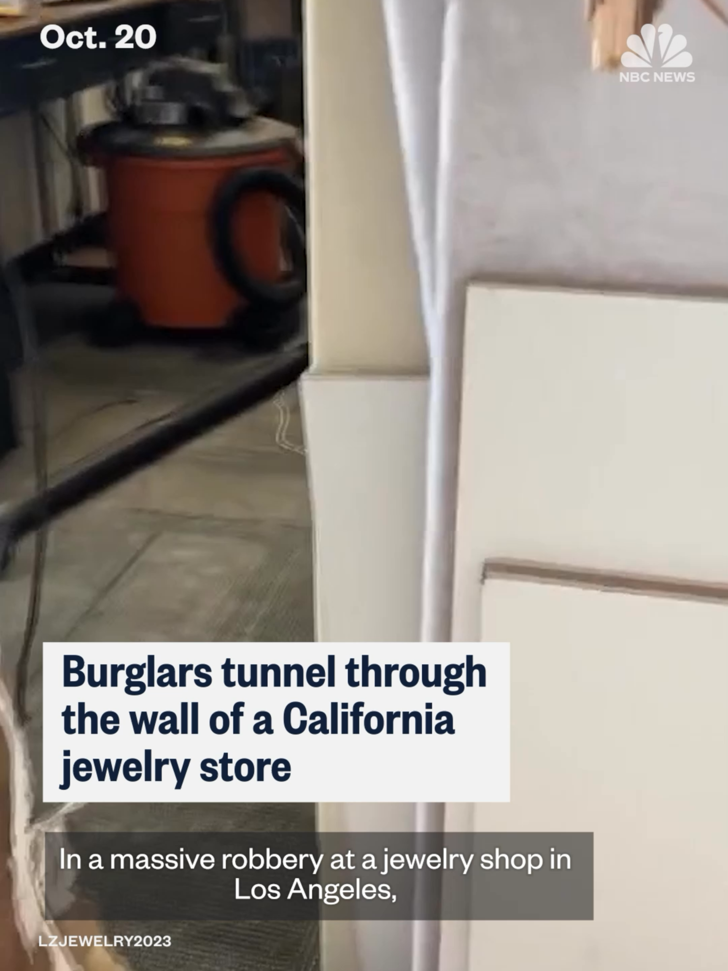 Burglars tunneled through the wall of a #California jewelry store, getting away with an estimated half a million dollars worth of merchandise.