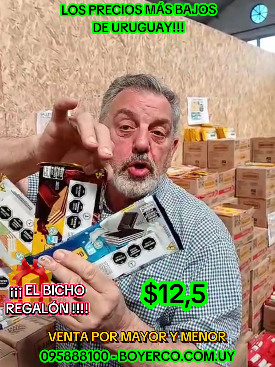 👉 BOYERCO IMPORTACIONES 🏠 Chapicuy esq. Saint Bois, Montevideo 🕓 Lunes a Viernes de 7 a 17 hs. Sábados de 6 a 13 hs. WWW.BOYERCO.COM.UY 📒 Solicitá catálogo al 095 888 100 Pedidos 095 888 443 📧 boyercoimportaciones@gmail.com  📢 Atención mayoristas, distribuidores, grupos de compra, supermercados, revendedores, emprendedores y feriantes de todo Uruguay.  🎁 Los mejores precios directo de importación.  👌 Precios impuestos incluidos, pago contado, venta por funda, paquete o por caja y a retirar.  📢 Hasta agotar stock o fin de promoción.  📷 Fotos meramente ilustrativas.  👉 Los precios pueden cambiar según costos de importación. #boyerco  #importaciones   #ofertas  #bicho #elbicho