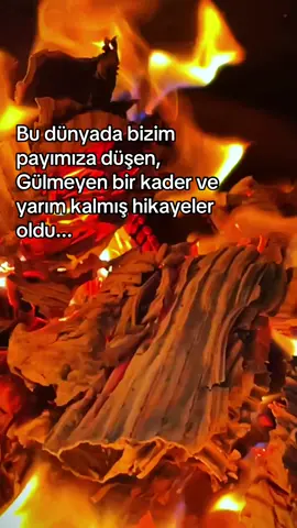 Bu dünyada bizim payımıza düşen, Gülmeyen bir kader ve yarım kalmış hikayeler oldu...