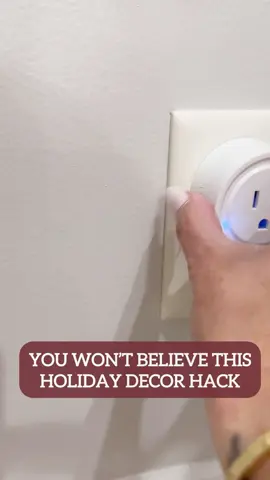 Amazon Holiday Decor Hack🎄 This outlet adapter allows you to control any outlet with this mini remote. It sticks to the wall so it also can be used as a light switch 🙌🏻 It’s perfect for your holiday decor but can be used year round for so many things.  #homehacks #amazondecor #christmasdecorating #holidays 
