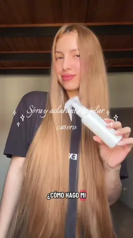 (LEER ANTES DE USARLO)❕ De cabello oscuro a rubio en una sola aplicación? NO, el aclarado es gradual. NUNCA lo uses si tienes el cabello muy dañado/fragil, teñido o te has hecho alisado permanente recientemente (O si piensas  hacerlo)  Tengo varios videos mostrando cómo lo aplico y lo activo. En mi experiencia esto lo reseca muchísimo menos que los sprays aclarantes que venden.  Si abusan de su uso o lo dejan demasiado tiempo, puede debilitar el cabello y quebrarlo.  Frecuencia: cada 15-20 días, no menos. Si usas agua de mayor volumen hay mayor riego.  El tono que tendrás depende de tu color natural. Es normal que después de las primeras aplicaciones se ponga rojizo/naranja si tienes el cabello oscuro. OBLIGATORIO: Hidrata muy bien con máscarillas antes (días antes) y después de cada aplicación. Contra el naranja: Usa un shampoo matizador (azul/morado). Este video es meramente informativo y basado en mi experiencia personal. No soy cosmetóloga profesional. El uso de este método es bajo tu propia responsabilidad.