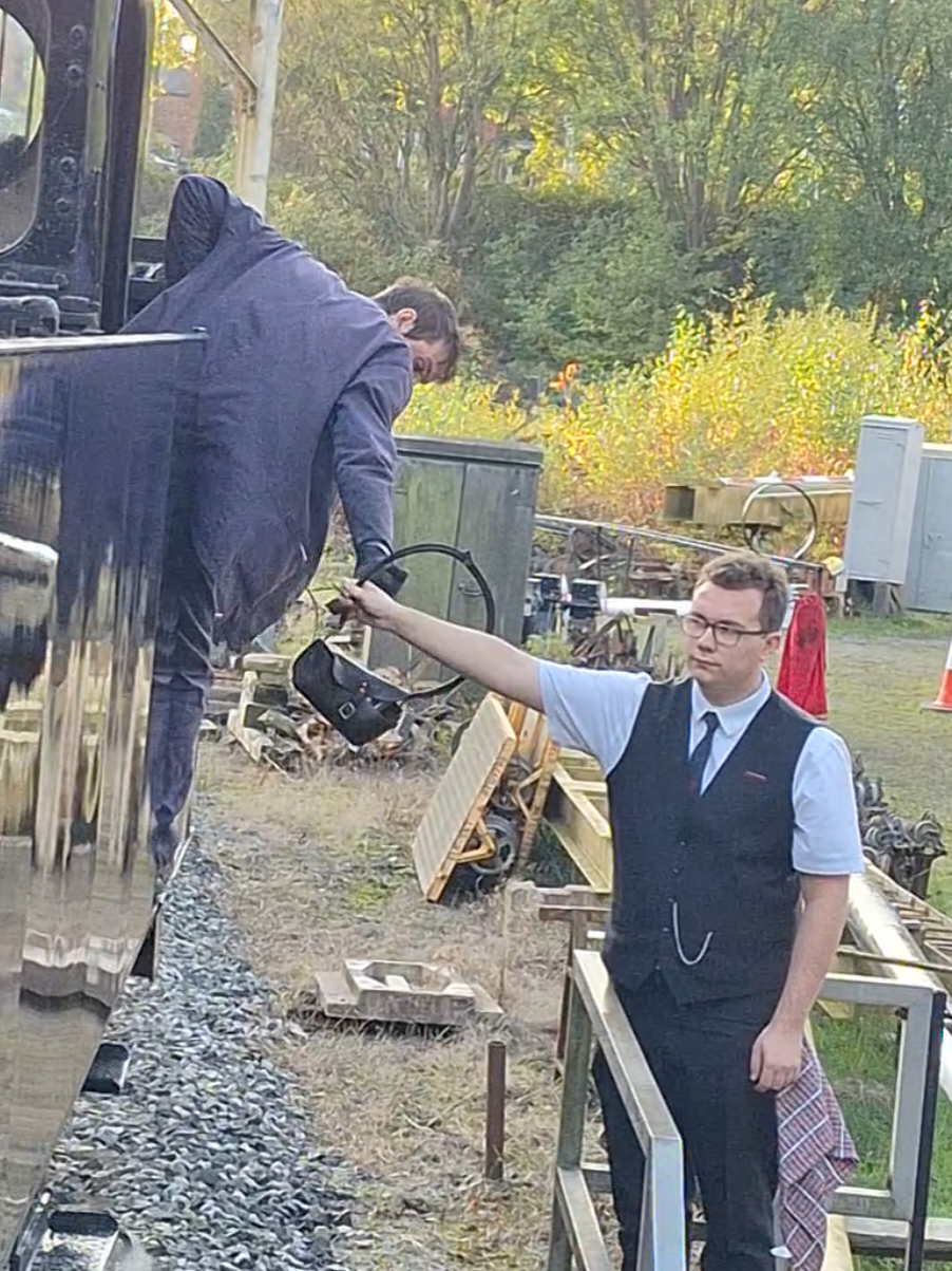 Fireman misses the token on the Elr #train #railway #fyp 