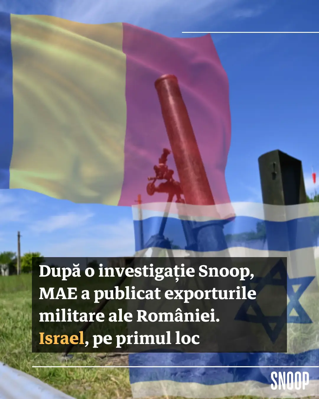 Israel, pe primul loc la valoarea exporturilor militare făcute de România în 2024. Ce arată raportul MAE  Valoarea exporturilor definitive din România către Israel a crescut cu 16,8 milioane de euro în 2024 comparativ cu 2023, potrivit raportului publicat recent pe site-ul Ministerului Afacerilor Externe.  Acesta vine după ce reporterii Snoop.ro au solicitat MAE în mai multe rânduri să comunice public datele privind livrarea de armament către Israel, așa cum au făcut guvernele din majoritatea țărilor europene. 🔗Citește mai multe în materialul semnat de Iulia Roșu și Ada Constanda, la linkul din bio. Foto: colaj Snoop - Alex Nicodim/Inquam Photos #fy #romania #armament #razboi #snoop 