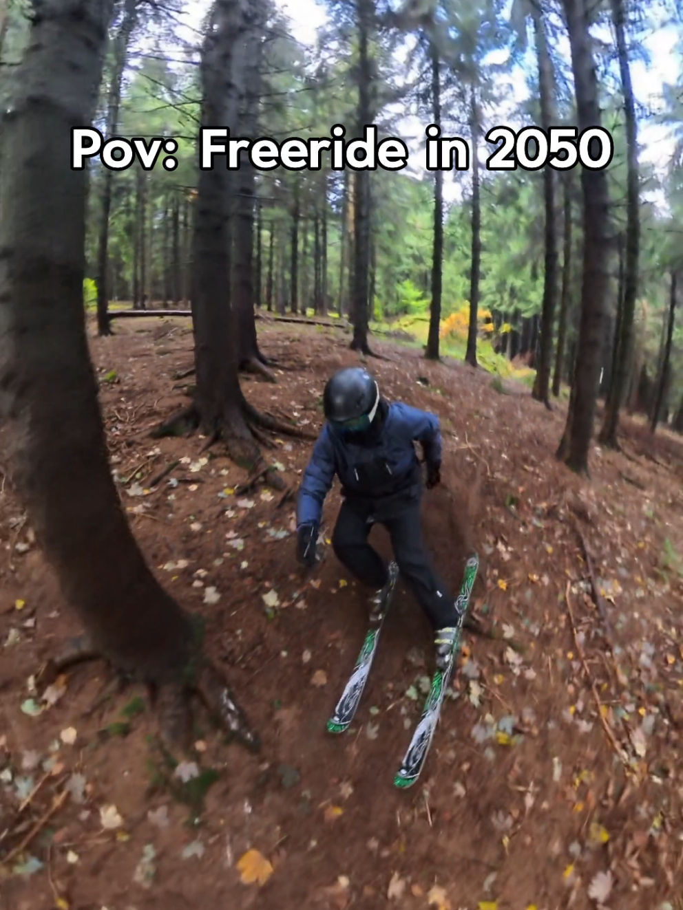 Freeride in 2050 😔 #ski #skiing #skitok #snowboarding 