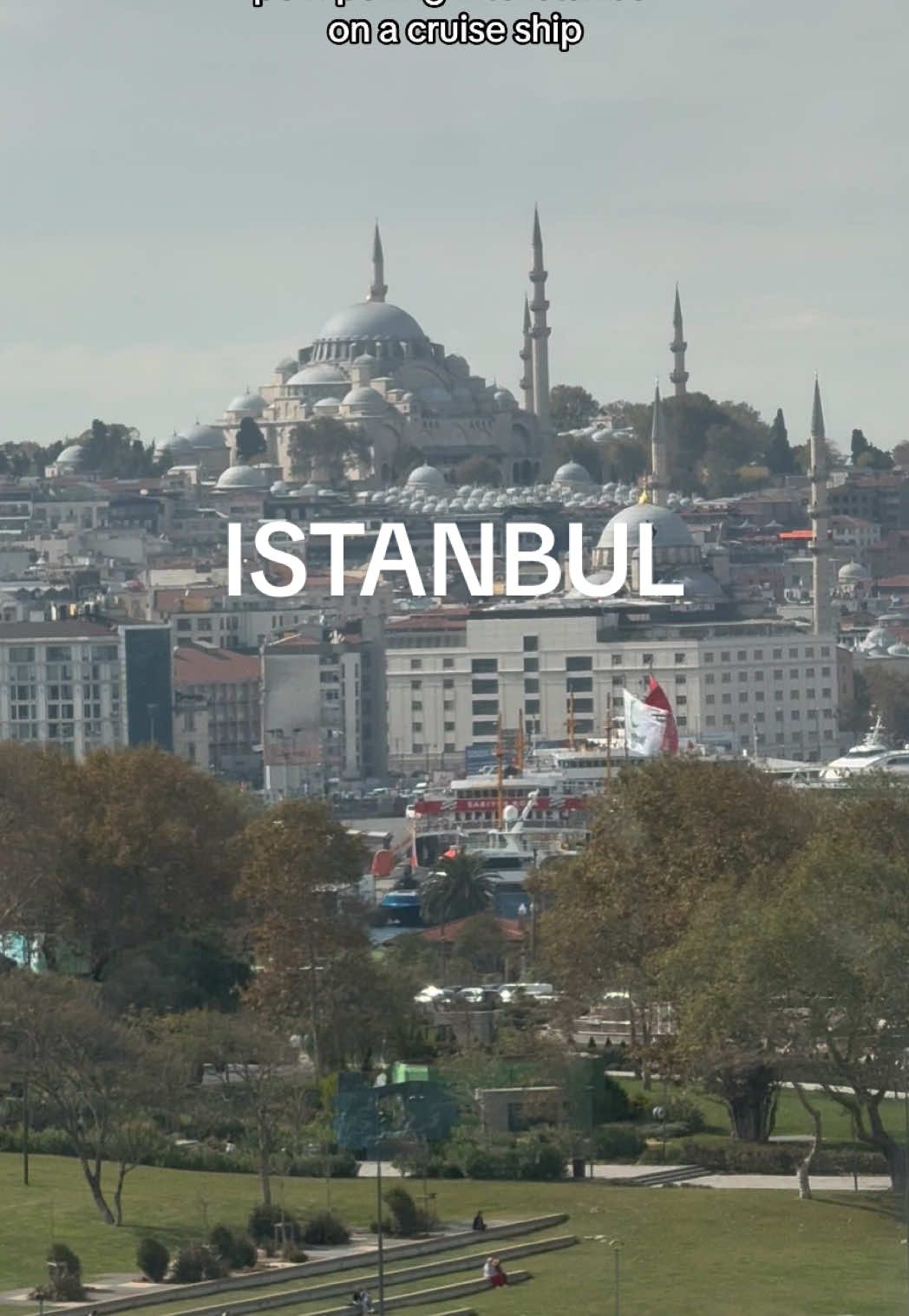 in love with istanbul even from the water 🤩🛳️ #istanbul #turkey #cruisetok #royalcaribbean #voyageroftheseas 