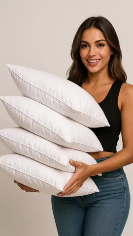 KIT com 4 Travesseiros pluma de ganso 