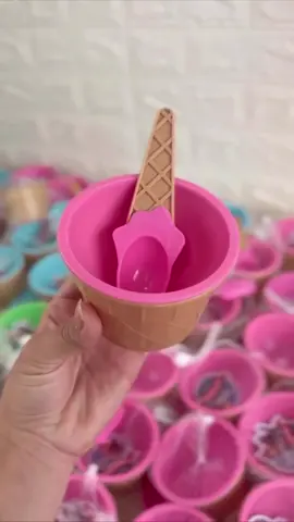 Kit potes de plástico para sobremesa casquinha de sorvete #kitpotes #plastico #sobremesa #casquinha #sorvete