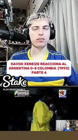 Davo reacciona al argentina 0-5 colombia (1993) Parte 4 #davooxeneize #colombia #argentina #futbol #streamer 