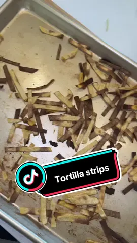 Homemade tortilla strips #tortillastrips #Recipe #cooke #food 