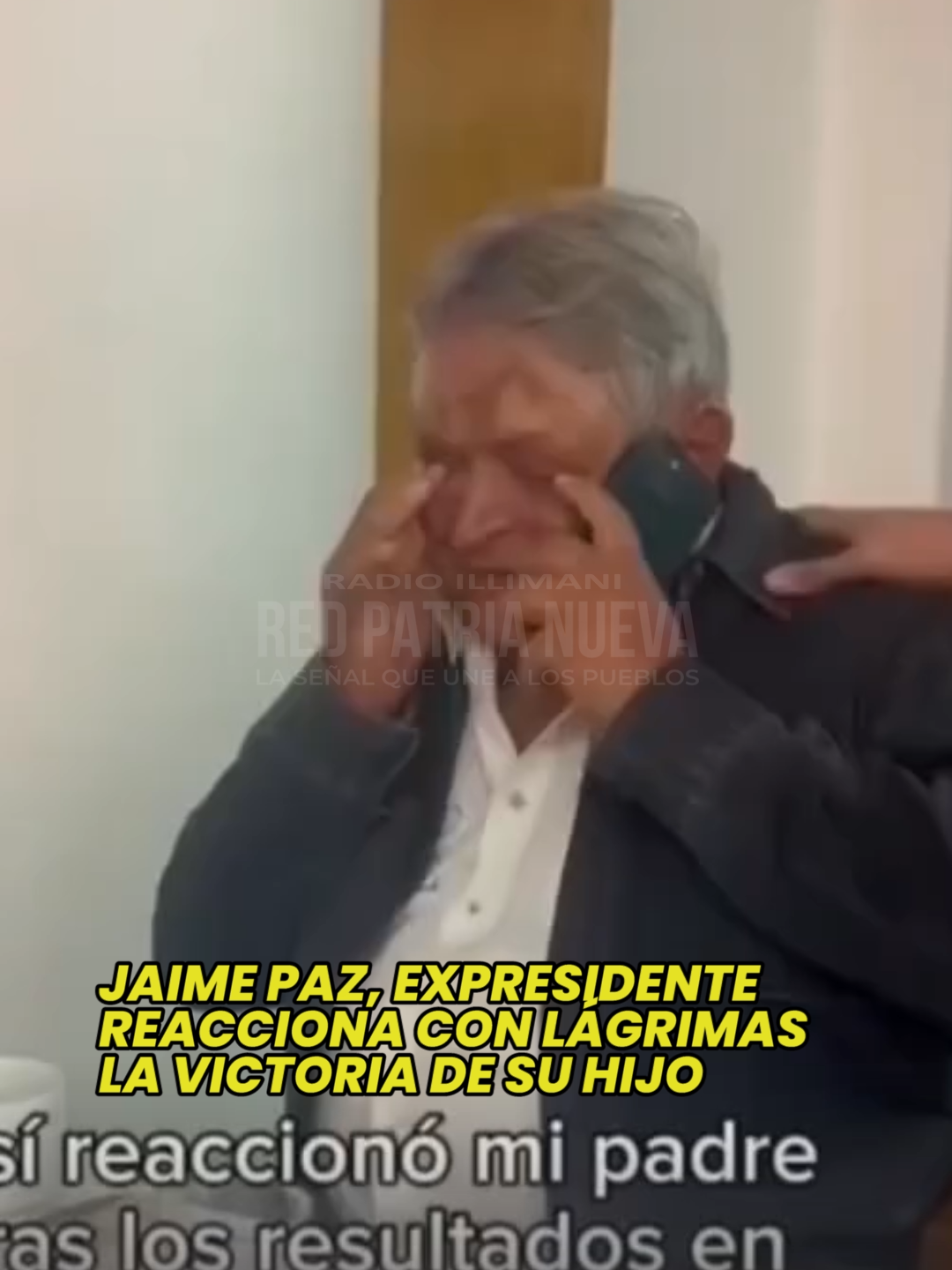 El ex presidente Jaime Paz Zamorarecibió con lágrimas en los ojos la noticia de la victoria de su hijo Rodrigo Paz como presidente del país. #bolivia🇧🇴 #jaimepazzamora #rodrigopaz #mir