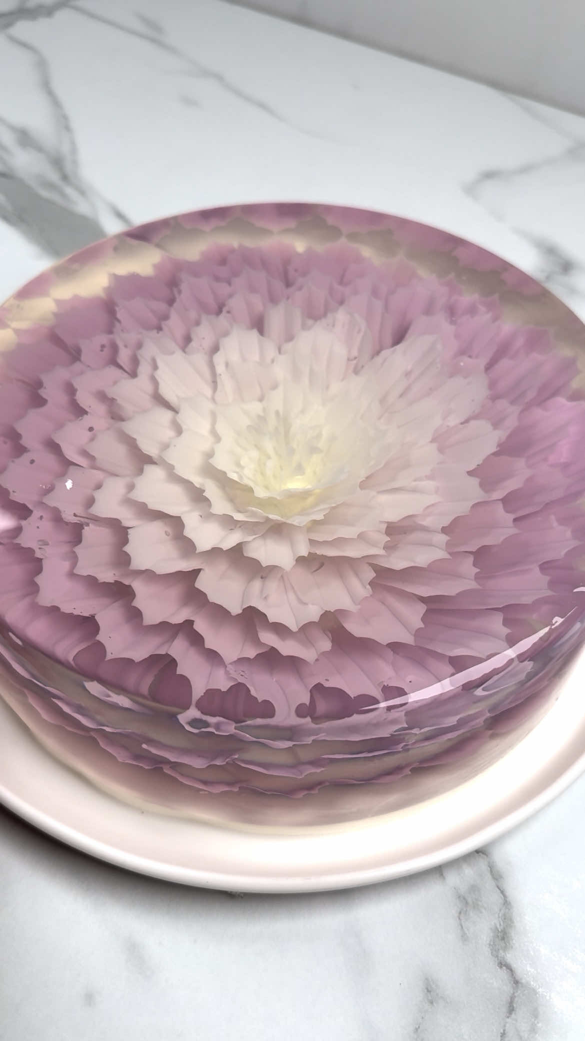 let’s make most beautiful 3D jelly I have ever made 🌸💜🌸💜 #asmr #jelly #dessert #sweet #fypppppppppppppp 