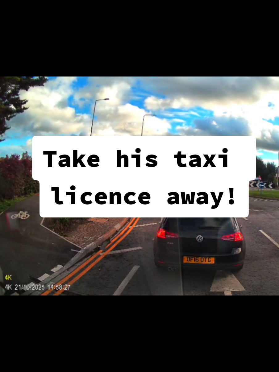I know taxi drivers can be bad, but this is just ridiculous! This was at Queensville, Stafford