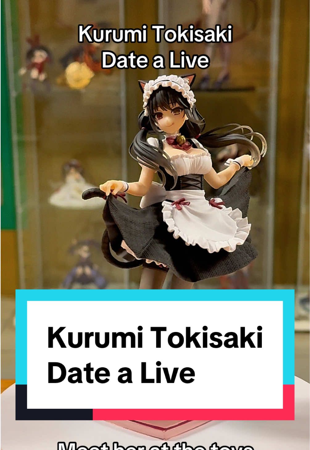 From Taito here it is the figure of Kurumi Tokisaki from the anime Date a Live dresses like a neko maid, come to see her at the toys museum The Beauty and The Robot in Cerro Maggiore, Italy. #kurumi #kurumitokisaki #datealive #figure #animefigure 
