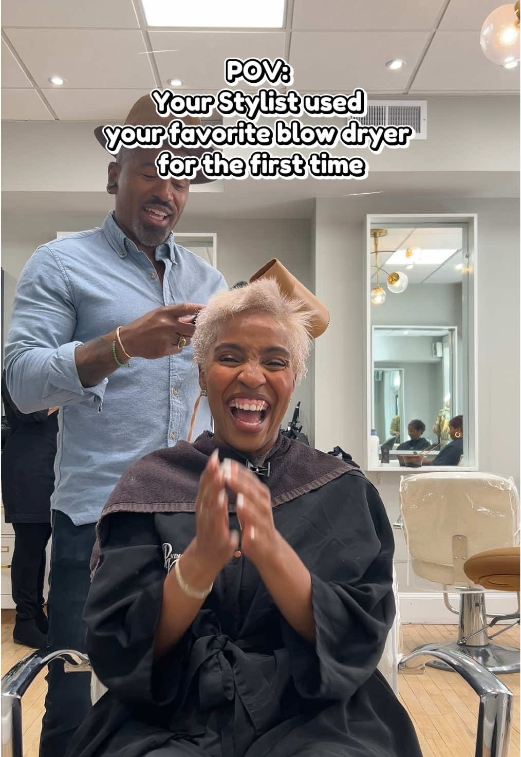 Y’all know I LOVE my @PATTERN Beauty blow dryer and so happy that my Stylist loves it too! 🥹🎉 If you’ve been on the fence about investing in this blow dryer that was designed with your hair’s health and texture in mind, this is your sign to click “purchase”! Stylist: @Lawni Hamilton  👱🏾‍♀️ Blow dryer linked in bio!  #bostoninfluencer #pixiecutblackwomen #pixiecut #blackhaircare #curlyhairtips @Ulta Beauty @Tracee Ellis Ross 