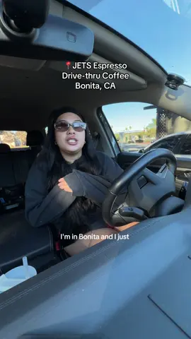 It's a good day to support a small business ✨ and we LOVE a drive-thru!!!  Stumbled upon this while I was in Bonita and they recommended the iced Horchata latte and I give it an 8/10 - it was a little on the sweeter side but it was still good if you like horchata flavor. They have a variety of drinks and also fresh bagels which I need to try next time ☺️ If you're in Bonita, check them out!!!  📍4502 Bonita Rd Bonita, CA 91902 • • • • • #jetsespresso #drivethrucoffee #sandiegohiddengems #bonita #fyp 