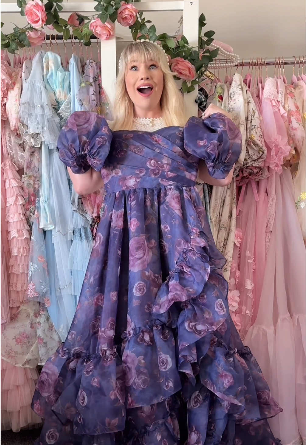 FALLing for these @jessakae dresses 🥀 Which FLORAL FALL DRESS is your fave?  🦋 BLUE FLORAL 🦋 (Rory) 🖤 BLACK FLORAL 🖤 (Fawn) 🦄 PURPLE FLORAL 🦄 (Saint) Use lizzieinlace15 for 15% off at #jessakae 😘 #fallfashion #TikTokFashion #grwm #tryonhaul 