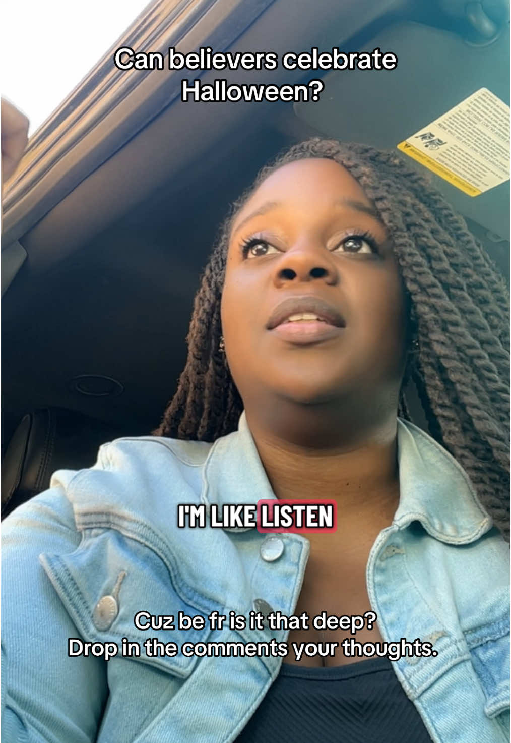 Over the years I’ve slowly gotten away from Halloween.. but this year I’m set on the fact that it’s not for me. We will paint pumpkins this fall, have a bonfire, eat candy like we always do … but choosing to participate isn’t gon’ rock. Holy Spirit will convict you for things that are rooted in darkness . & Grace says ayeee even when you didn’t know fr I got you… but if like me you’ve debated but you feel the need to just dismiss this day to participate then DO IT. Listen to God’s voice. 1 Thessalonians 5:22 , Deuteronomy 18:9-10, Ephesians 5:7-11 #halloween #christiantiktok 